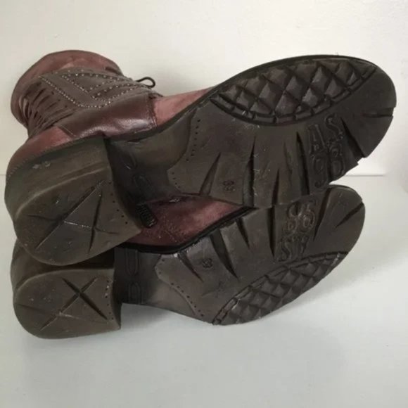 NWT A.S.98 Studded Katarina Boots in Dark Burgundy (38) 8 - Picture 7 of 8